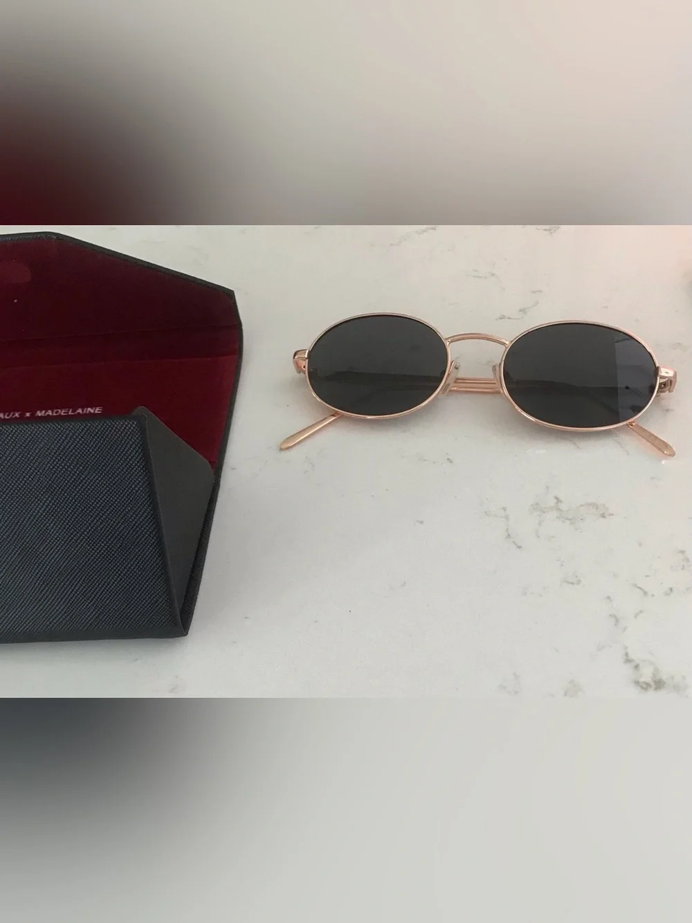 New with box Privé Revaux x Madelaine Rose Gold Candy Sunglasses
